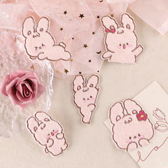 5pcs Rabbit Iron on Patch Clothes Bag Shoe Decor