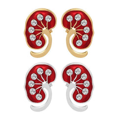 Human Organ Shaped Lung Slicing Brooch Heart Pins