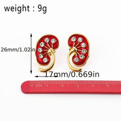Human Organ Shaped Lung Slicing Brooch Heart Pins