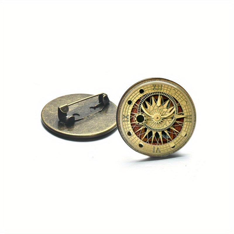 Antique Astrolabe Steampunk Brooch Pins