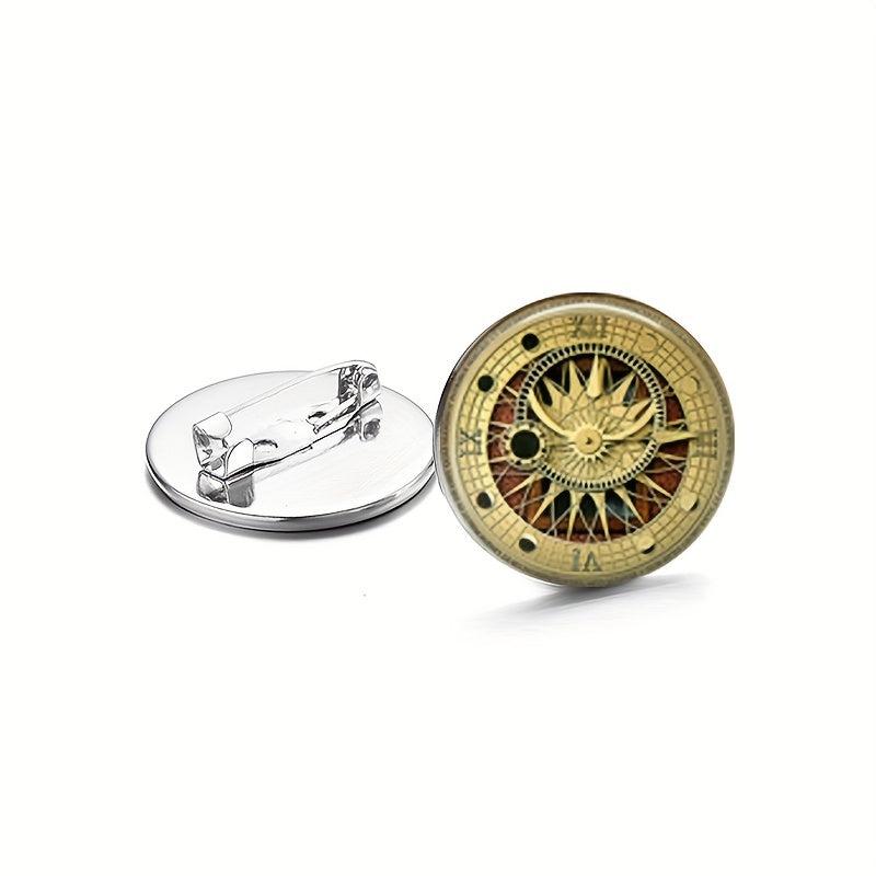 Antique Astrolabe Steampunk Brooch Pins