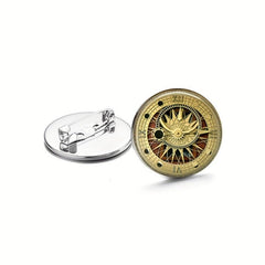 Antique Astrolabe Steampunk Brooch Pins