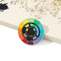 Rainbow Disc Metal Brooch for Backpack Clothes Jewelry