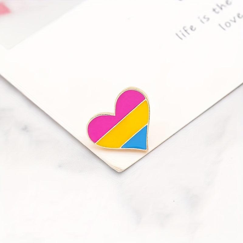 Stylish Rainbow Badge & Love Brooch
