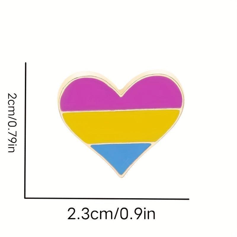 Stylish Rainbow Badge & Love Brooch