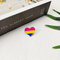 Stylish Rainbow Badge & Love Brooch
