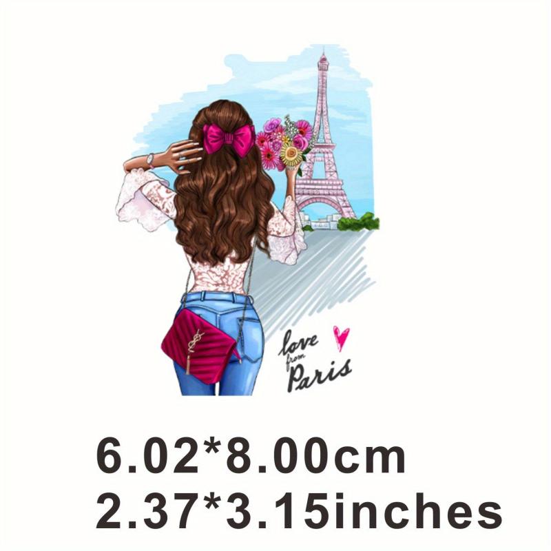Girl Iron On Patches Laundry resistant Sticker