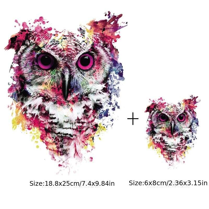 Cartoon Owl Warm Sticker Patch Thermally Conductive Vinyl DIY Iron On Patch