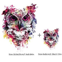 Cartoon Owl Warm Sticker Patch Thermally Conductive Vinyl DIY Iron On Patch