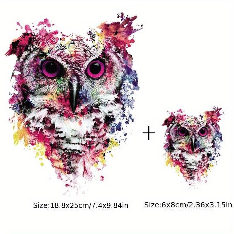 Cartoon Owl Warm Sticker Patch Thermally Conductive Vinyl DIY Iron On Patch