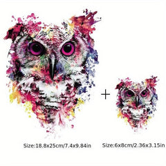 Cartoon Owl Warm Sticker Patch Thermally Conductive Vinyl DIY Iron On Patch