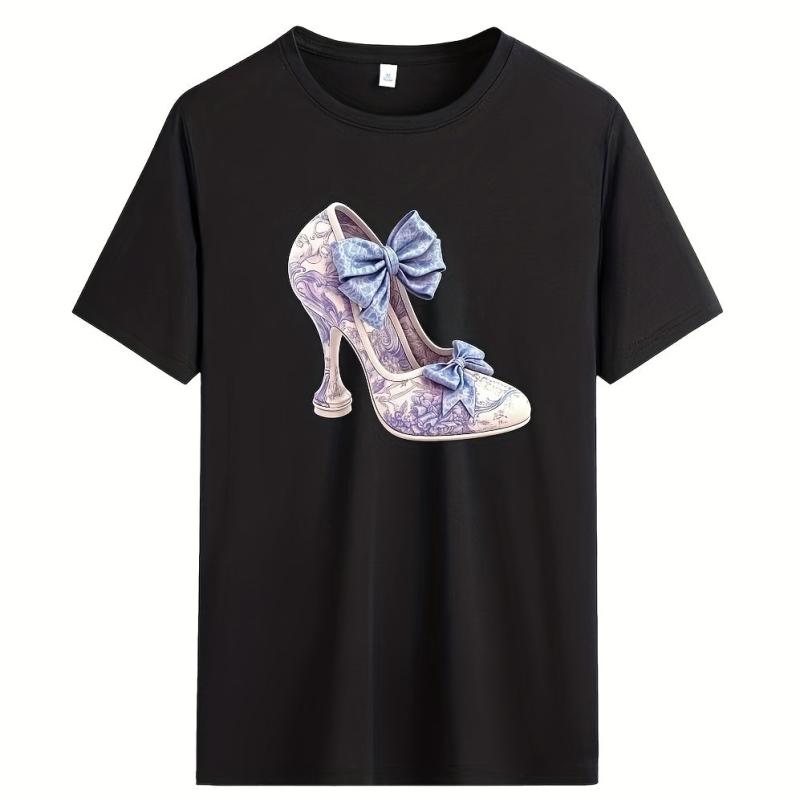 Purple High Heels Hot Press Transfer Iron on Patch DIY T shirt Stickers