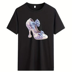 Purple High Heels Hot Press Transfer Iron on Patch DIY T shirt Stickers
