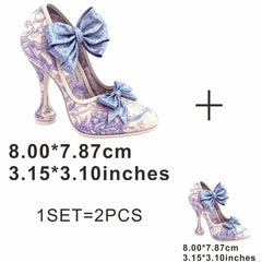 Purple High Heels Hot Press Transfer Iron on Patch DIY T shirt Stickers