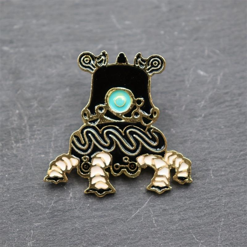 Geometric Shape Alloy Brooch Retro Style for Men