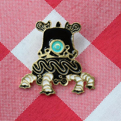 Geometric Shape Alloy Brooch Retro Style for Men