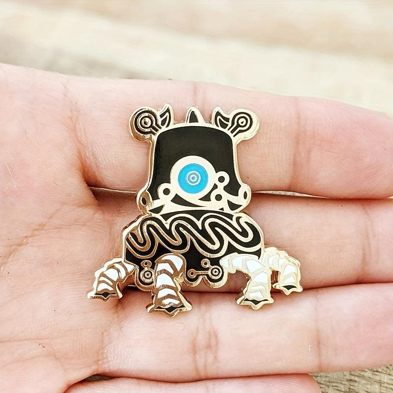 Geometric Shape Alloy Brooch Retro Style for Men