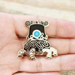 Geometric Shape Alloy Brooch Retro Style for Men