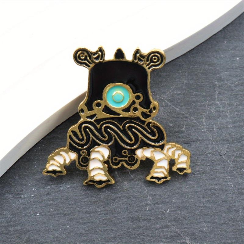 Geometric Shape Alloy Brooch Retro Style for Men