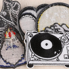 5pcs Boys Vintage Shoes Embroidery DIY Patch for Clothes Backpack Hat