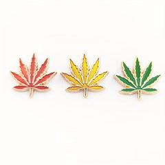 3pcs Leaf Brooch Enamel Lapel Pin
