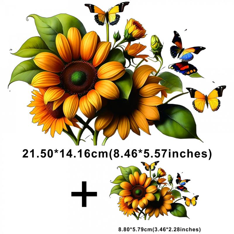 Sunflower Ink Iron on Heat Transfer Film Clothing Patch