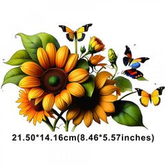 Sunflower Ink Iron on Heat Transfer Film Clothing Patch