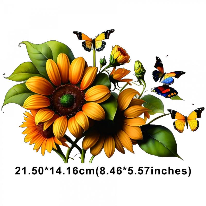 Sunflower Ink Iron on Heat Transfer Film Clothing Patch