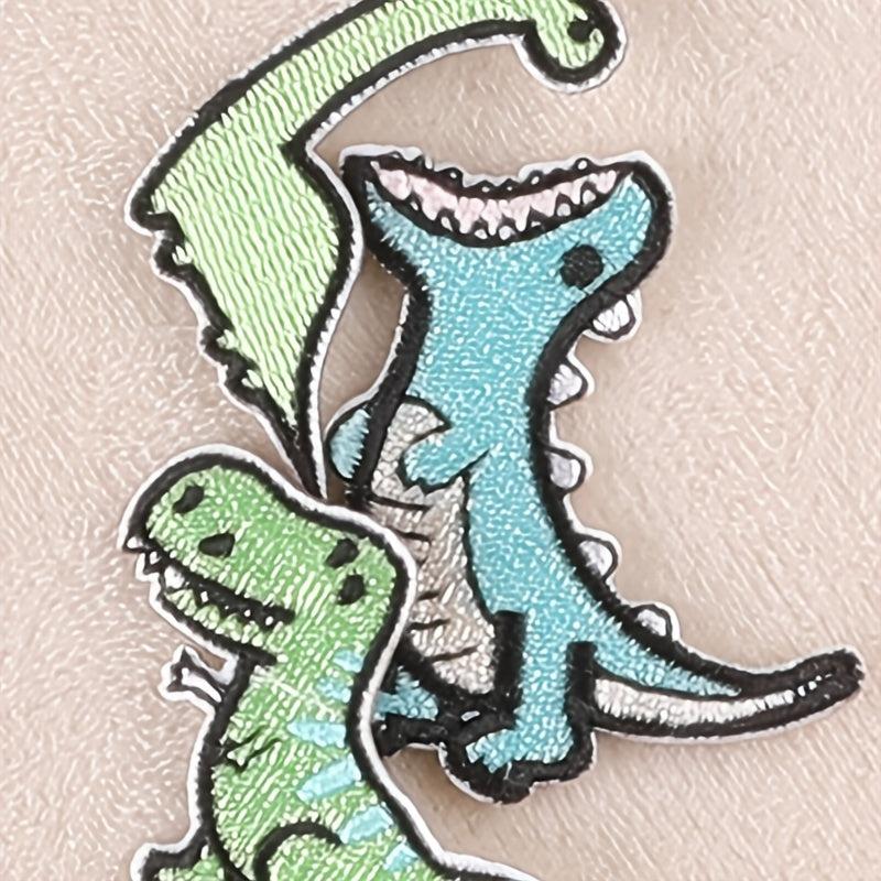 5pcs Cartoon Dinosaur Embroidery Patches Fabric DIY Clothes Accessories