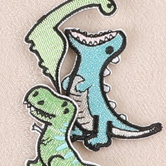 5pcs Cartoon Dinosaur Embroidery Patches Fabric DIY Clothes Accessories