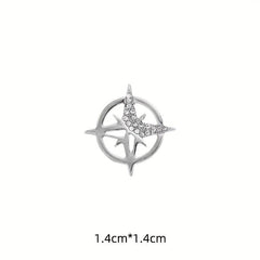 Men's Six Mount Star Brooch Suit Corsage Small Collar Pin Shirt Buckle
