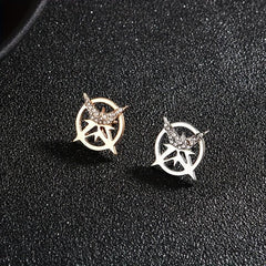 Men's Six Mount Star Brooch Suit Corsage Small Collar Pin Shirt Buckle