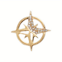 Men's Six Mount Star Brooch Suit Corsage Small Collar Pin Shirt Buckle