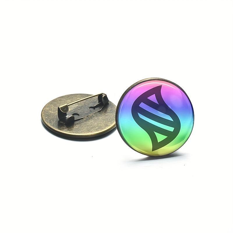 Colorful Mega Stone Brooch Pins Set