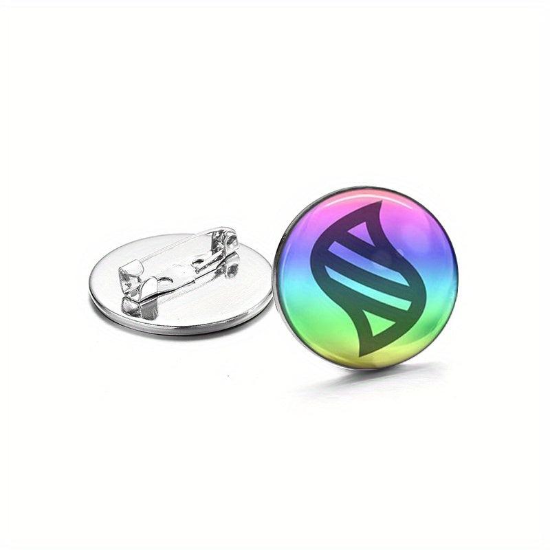 Colorful Mega Stone Brooch Pins Set