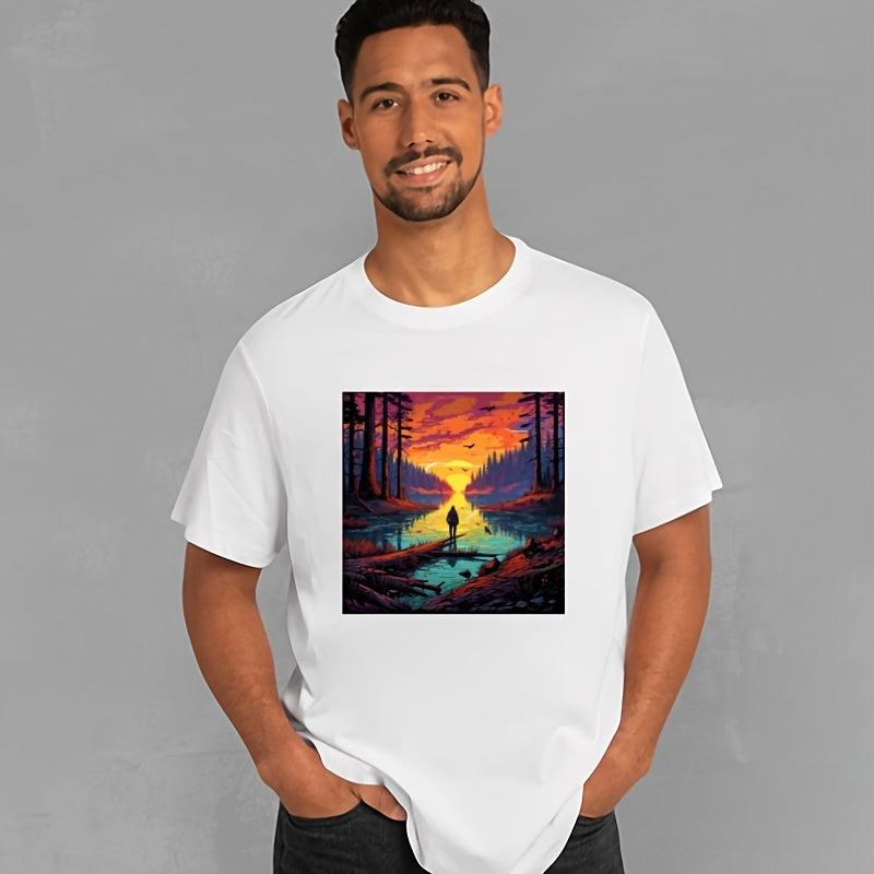 Lake Heat Transfer Vinyl Iron On Patch For Men