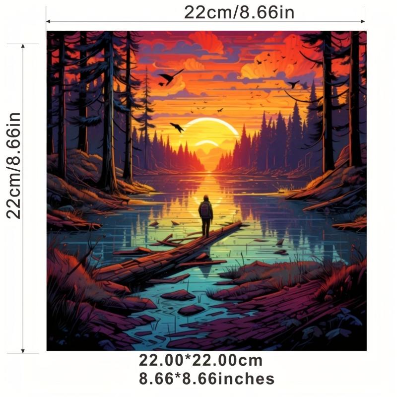 Lake Heat Transfer Vinyl Iron On Patch For Men