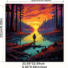 Lake Heat Transfer Vinyl Iron On Patch For Men