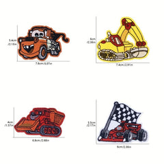 16pcs Truck Car Iron On Patches Sew On Embroidered Applique Repair Patch