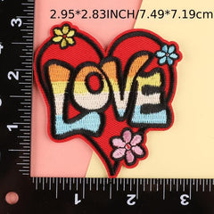3pcs Love Pattern Embroidery Patches Fabric Art Decor DIY Clothes Accessories