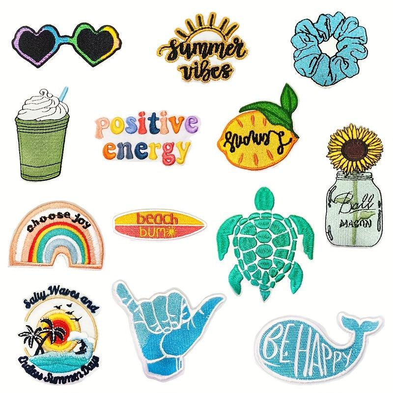 13pcs Iron On Patches Sew On Embroidered Applique Repair Patch DIY Crafts