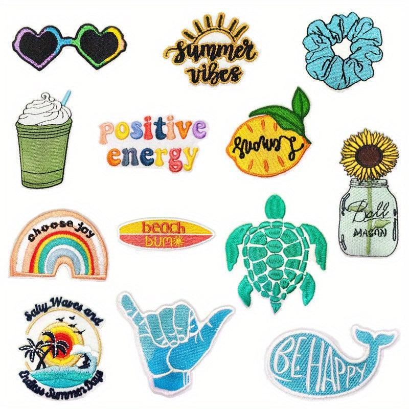 13pcs Iron On Patches Sew On Embroidered Applique Repair Patch DIY Crafts