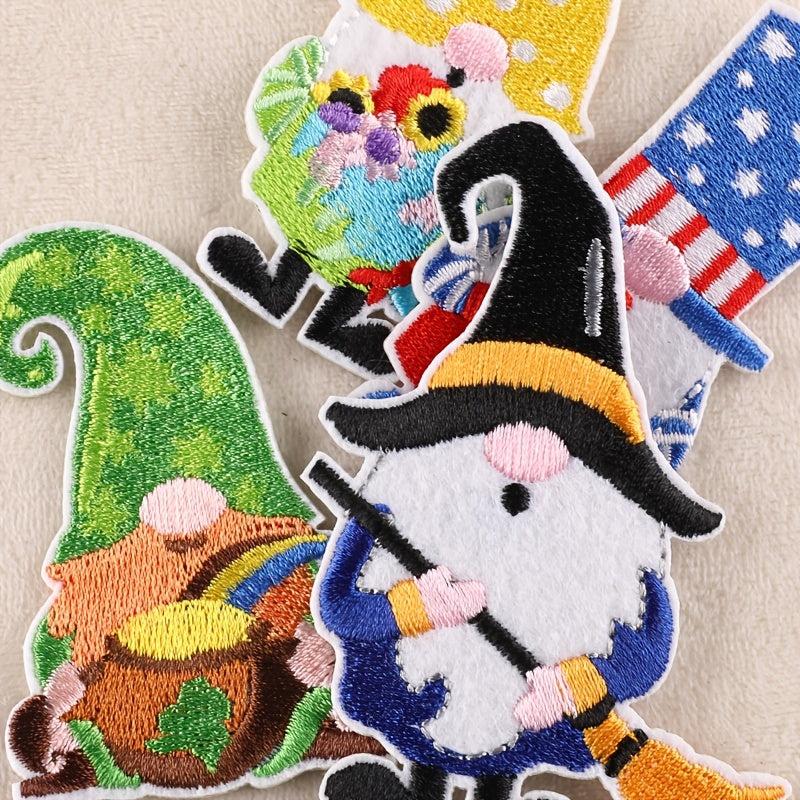 6pcs Santa Claus Embroidery Patches DIY Clothes Accessories