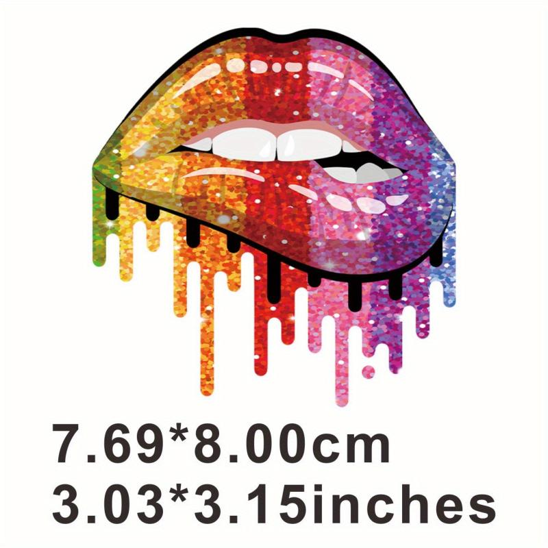 LOVE Lip Iron On Patches Laundry Resistant Sticker