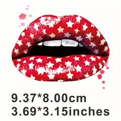 LOVE Lip Iron On Patches Laundry Resistant Sticker