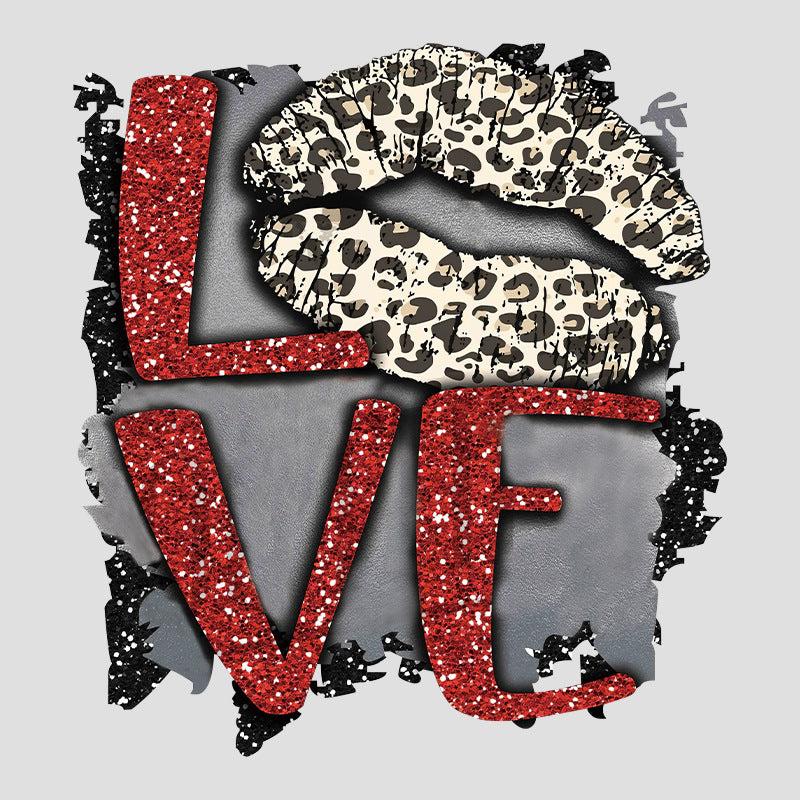 LOVE Lip Iron On Patches Laundry Resistant Sticker