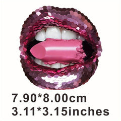 LOVE Lip Iron On Patches Laundry Resistant Sticker
