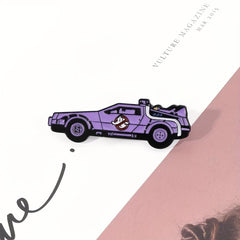 Purple Armed Car Enamel Pins Metal Paint Badges