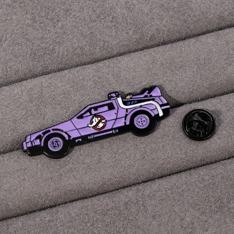 Purple Armed Car Enamel Pins Metal Paint Badges