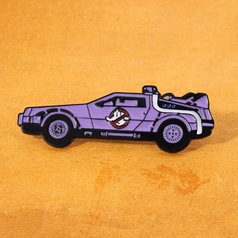 Purple Armed Car Enamel Pins Metal Paint Badges